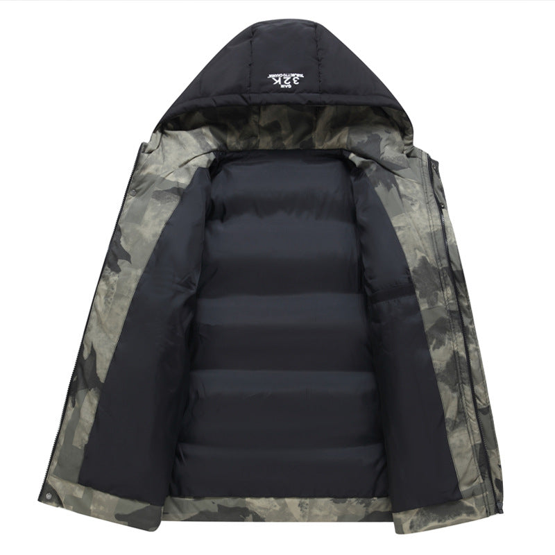 New men's coat winter down cotton-padded jacket cotton-padded jacket hooded Korean handsome padded cotton-padded jacket Korean cotton-padded jacket men's clothing