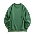 Autumn New Solid Color Loose Round Neck Sweatshirt for Men Trendy Brand Student Couple Hoodless Casual Long Sleeve Inner Layering Shirt
