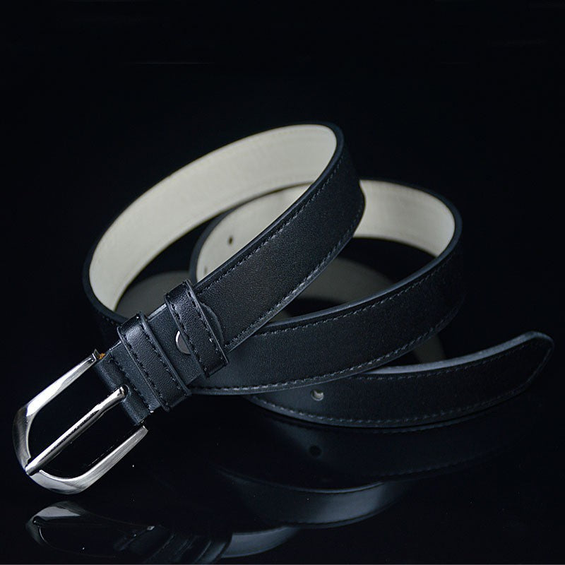 Trendy New Fashion Simple Versatile Children's Decorative Smooth Buckle Belt with Lychee Pattern, Wholesale from Manufacturer