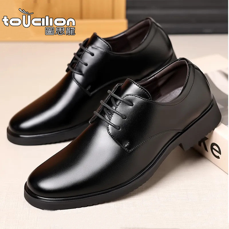 Leather Shoes Men's Business Formal Casual Shoes Breathable British Versatile Youth Soft Sole Groomsmen Wedding Suit Groom Shoes