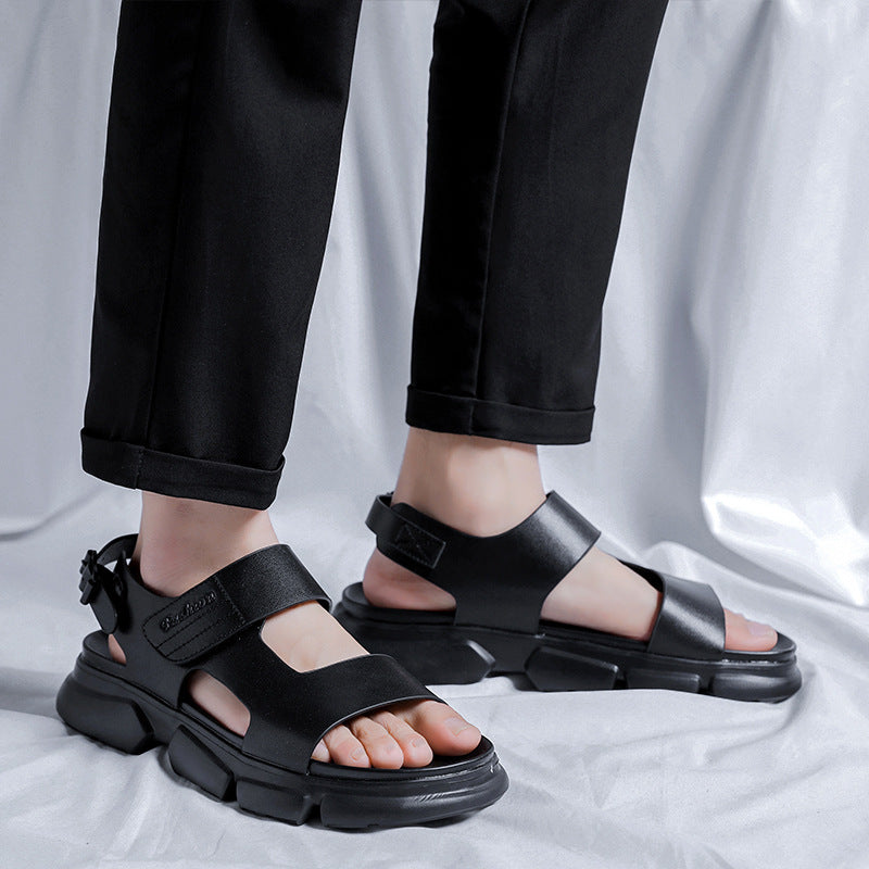 Roman Sandals Men's Summer Beach Shoes Men's Sports and Leisure Outerwear Men's Thick-Soled Sandals 4881-R