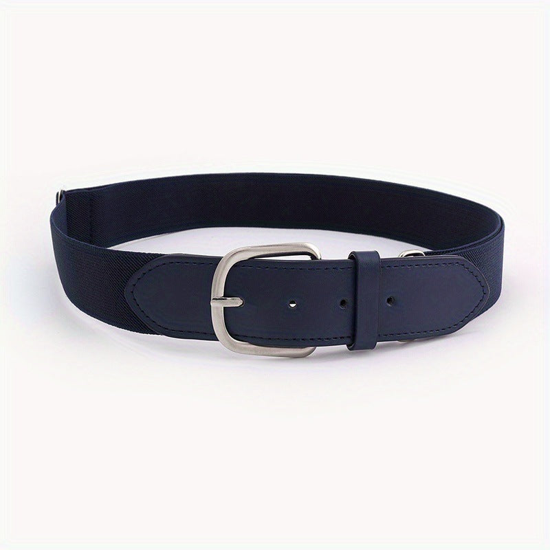 Outdoor sports elastic baseball belt elastic softball elastic belt fashion decorative alloy belt wholesale