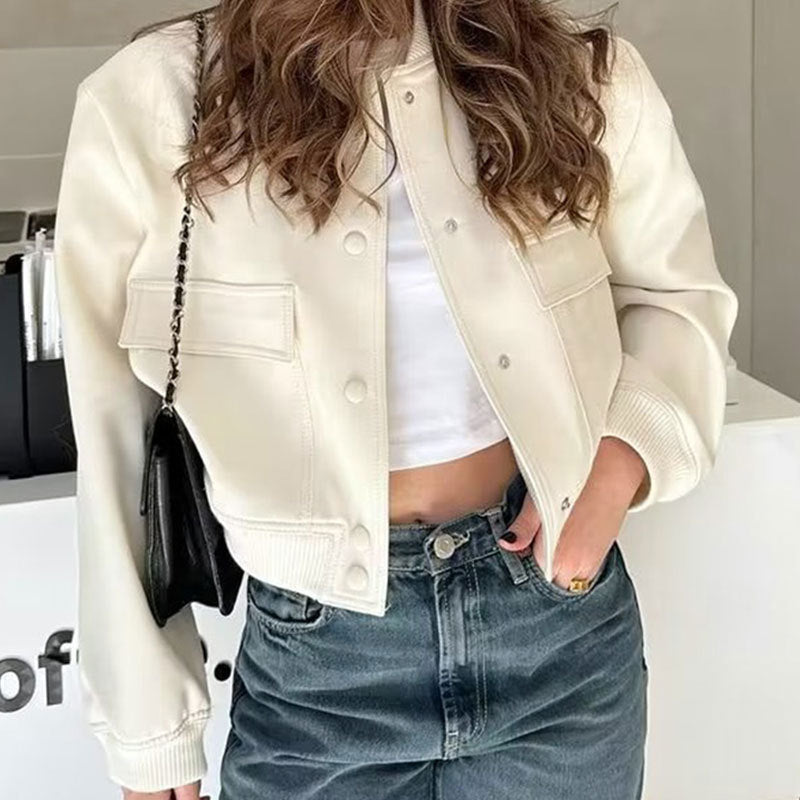 Coat Spring and Autumn Independent Station European and American Women's New Temperament Commuter Solid Color Women's Jacket Cross-border Foreign Trade