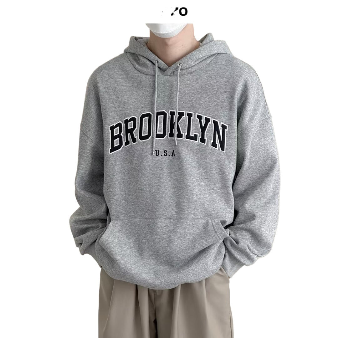 Sweatshirt Men's and Women's Spring and Autumn New American Fashion Brand Trendy Letter Printing Hooded Jacket Casual