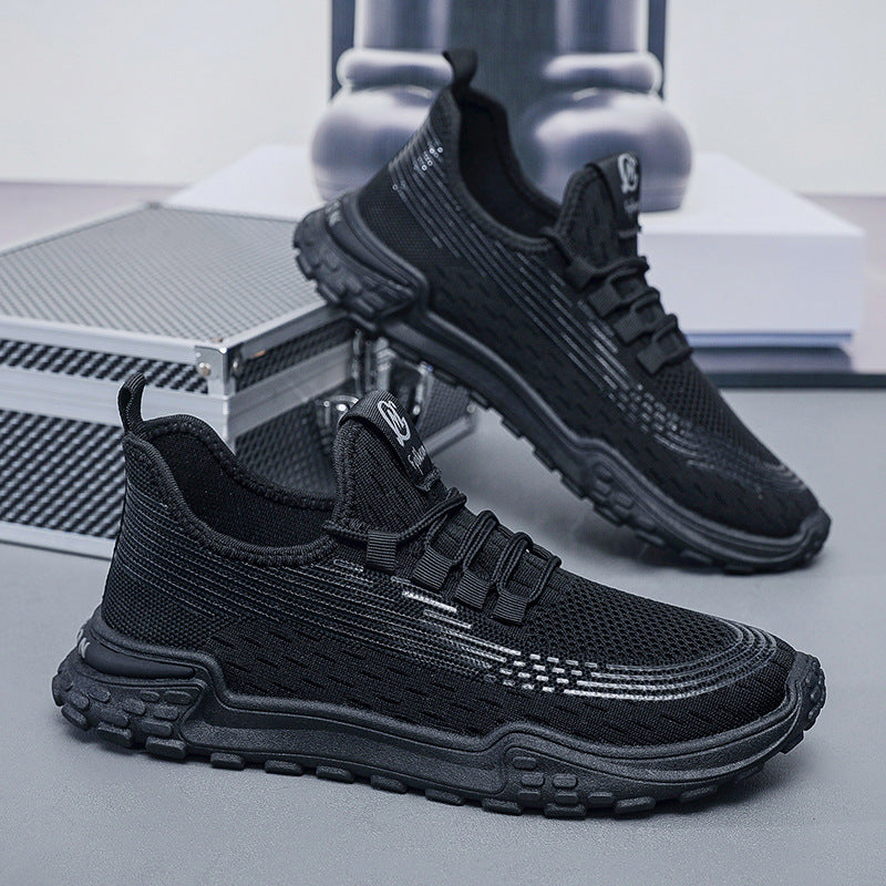 New Arrival All-Match Thin Men's Shoes Spring and Summer Lightweight Non-Slip Cloth Shoes Fly-Woven Breathable Sneakers Men's Shoes Casual sneaker