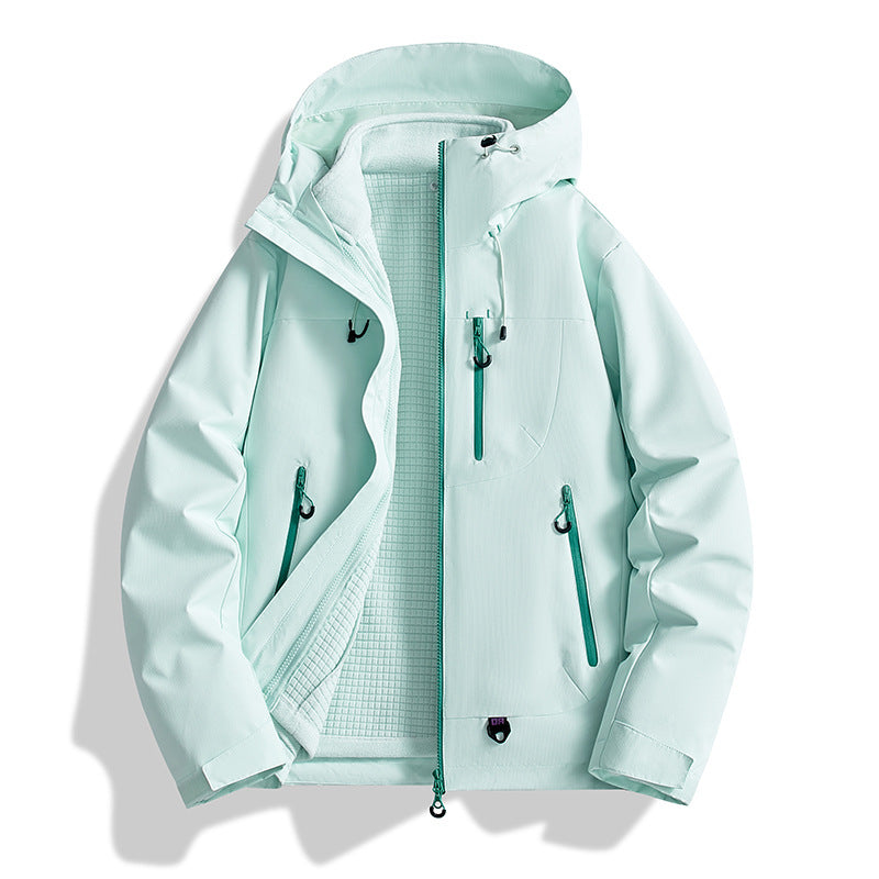 2025 New Style Jacket for Men and Women, Outdoor Three-In-One Windproof and Waterproof Detachable Two-Piece Jacket in Stock
