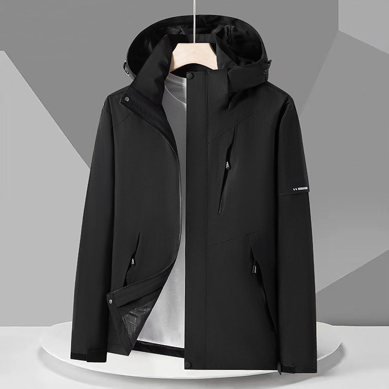 Cross-Border Spring and Autumn Jacket Casual Single-Layer Water-Repellent Outdoor Trendy Windproof Waterproof Loose Mountaineering Jacket Group Purchase
