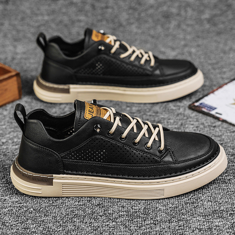 Men's Summer Breathable Versatile Korean Style Trendy Sneakers, Men's Mesh Thin Thick-Soled Non-Slip Casual Height-Increasing Shoes