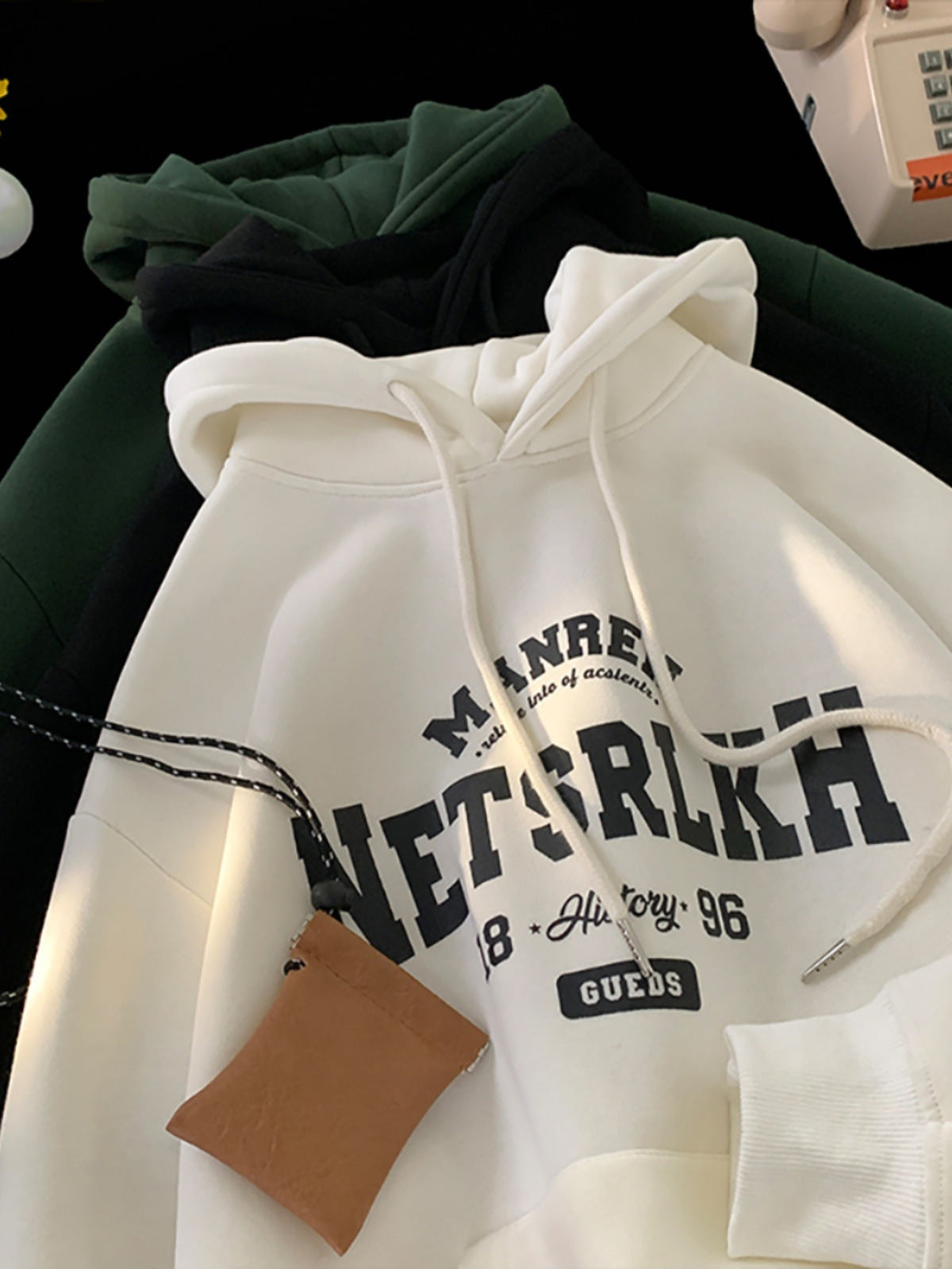 Hooded Sweater Men's 2024 Autumn and Winter New American Style Trendy Brand Letter Printed Heavy Loose Casual Hoodie Jacket