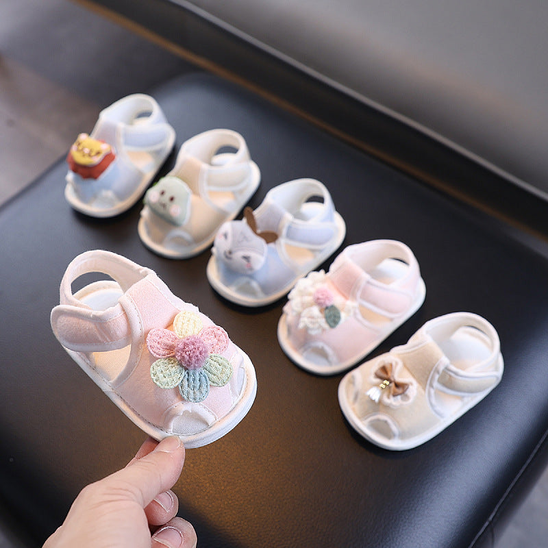 Baby Summer Sandals Baby Breathable Pre-step Shoes Non-slip Cute Soft Sole 0-3-6 Month One Year Old Boys and Girls