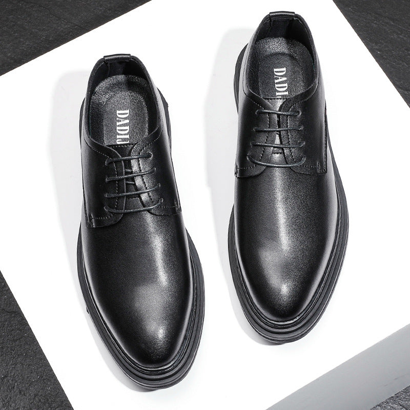 British Men's Shoes, Groomsmen's Black Groom's Business Formal Soft-Soled Suit Leather Shoes, Men's Wedding Shoes, Business Casual