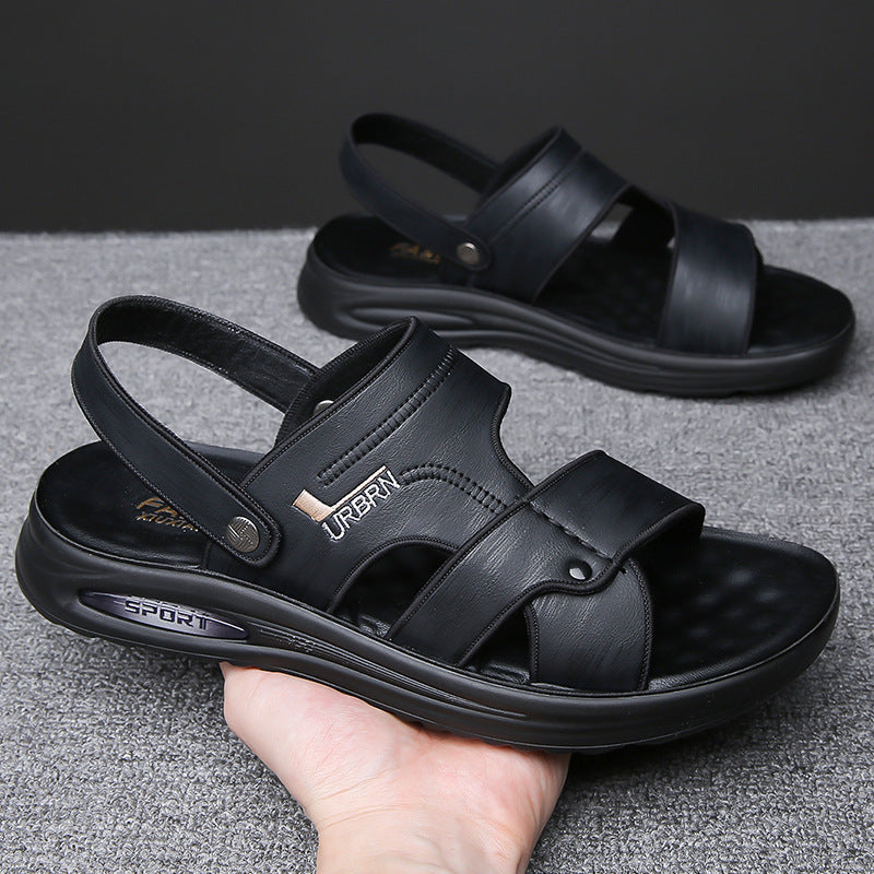 Men's Sandals Men's Trendy 2025 New Outer Wear Wear-Resistant Beach Shoes Soft Sole Soft Surface Men's Sandals and Slippers Factory Direct Sale