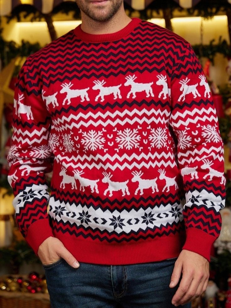 Amazon's Hottest Little Snowflake Christmas Sweater 2025 Autumn and Winter Casual Couple Wear Christmas Round Neck Sweater