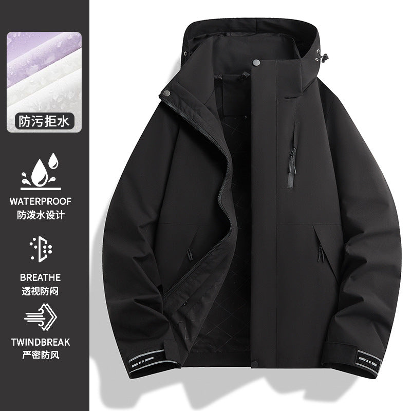 Big Brand Same Style Yueying Yellow Jacket for Women 2025 New Three-In-One Mountaineering Jacket Outdoor Windproof Hiking Jacket for Men