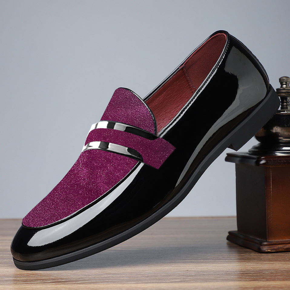 Men's Shoes, New Spring Leather Shoes, Business Men's Loafers, High-End Formal Leather Shoes, Men's Slip-On Black Wedding Shoes