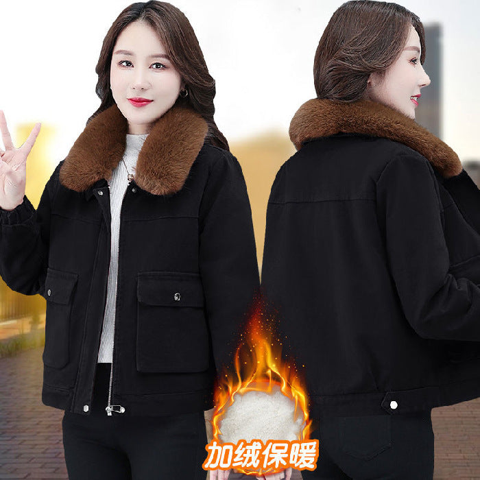 Small Age-reducing New Short Cardigan Jacket Women's 2022 New Cotton-padded Coat Cotton-padded Jacket Plus Velvet Thickened Women's Winter Clothes