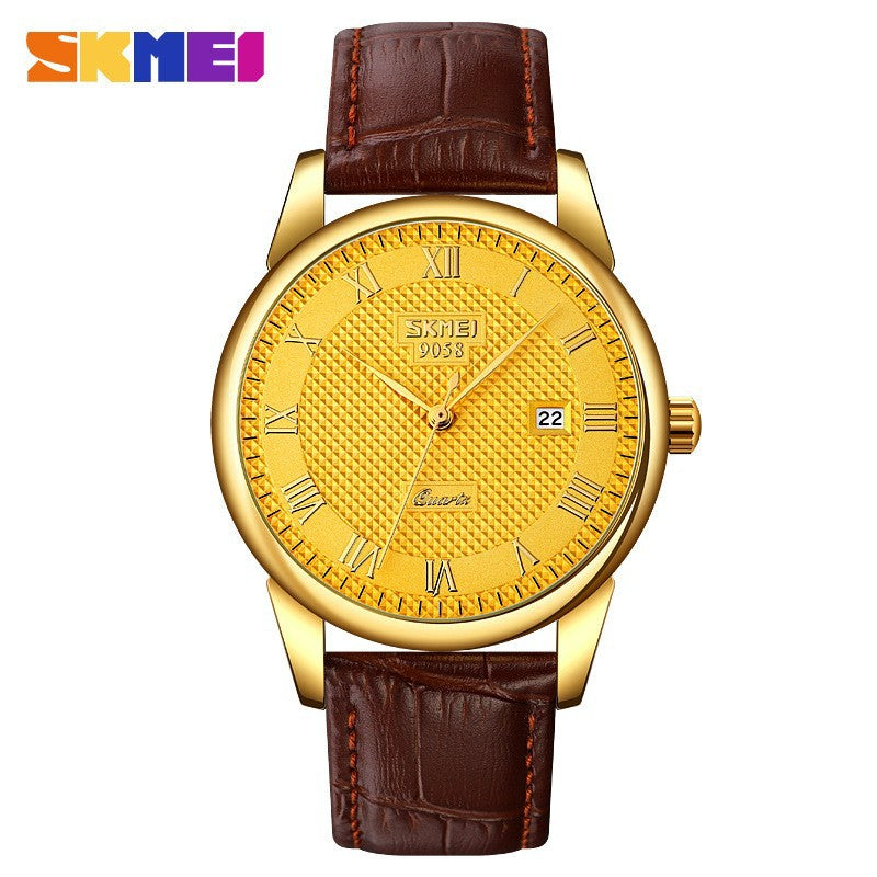 Time beauty skmei classic retro casual business temperament calendar watch men and women couples waterproof watch wholesale