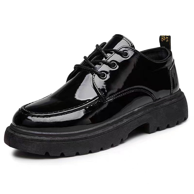 New Business Formal Leather Shoes for Men, Casual Wedding Groom, British Style, Height-Increasing, Summer Breathable, Young Round-Toe Men's Shoes