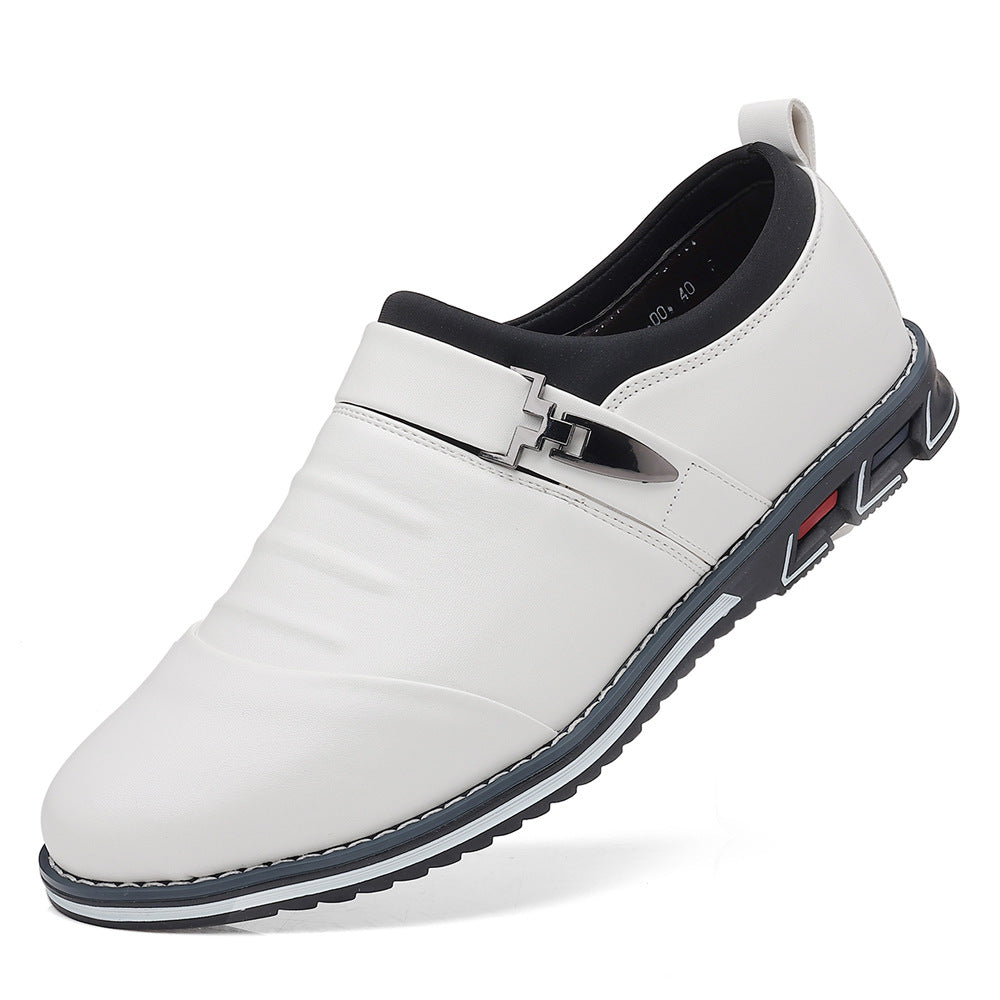 Formal New Style Loafers Solid Color Office Shoes Business Legs Casual Shoes Men's All-match Wear-resistant Casual Shoes Men's Shoes