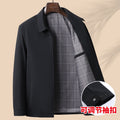2025 Spring and Autumn New Business Jacket for Men, Middle-Aged Executive Jacket, Dad's Turn-Down Collar Coat, Men's Windproof Clothing