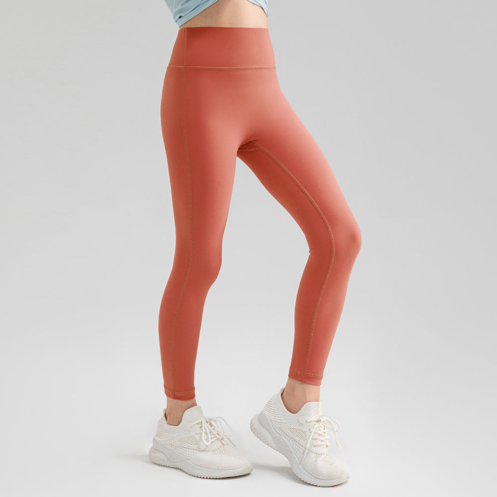 30D Spun Yarn Girls' Summer Light and Breathable Yoga Pants Without Embarrassing Lines, Soft and Skin-Friendly Kidsren's Tight Sports Pants