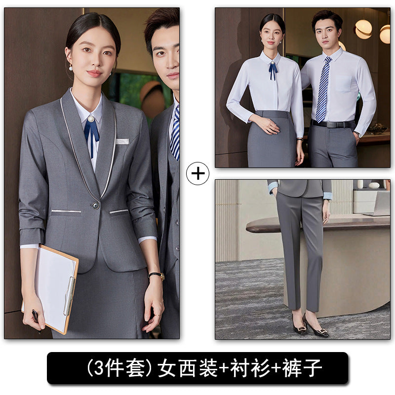 Professional Vest Suit Suit Female Property Jewelry Hotel Ktv Front Desk Receptionist Beautician Work Clothes