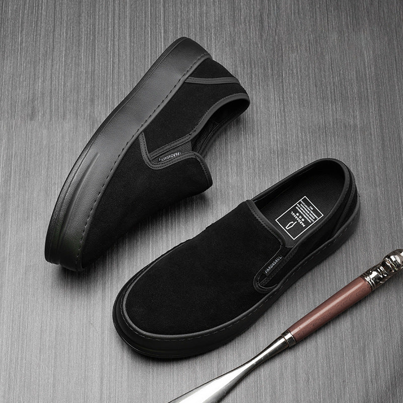 Autumn new men's slip-on platform loafers breathable casual shoes versatile lightweight loafers wholesale
