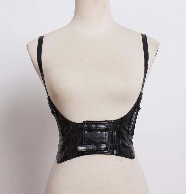 All-match decorative vest strap elastic wide belt women's leather vest camisole waist seal lolita