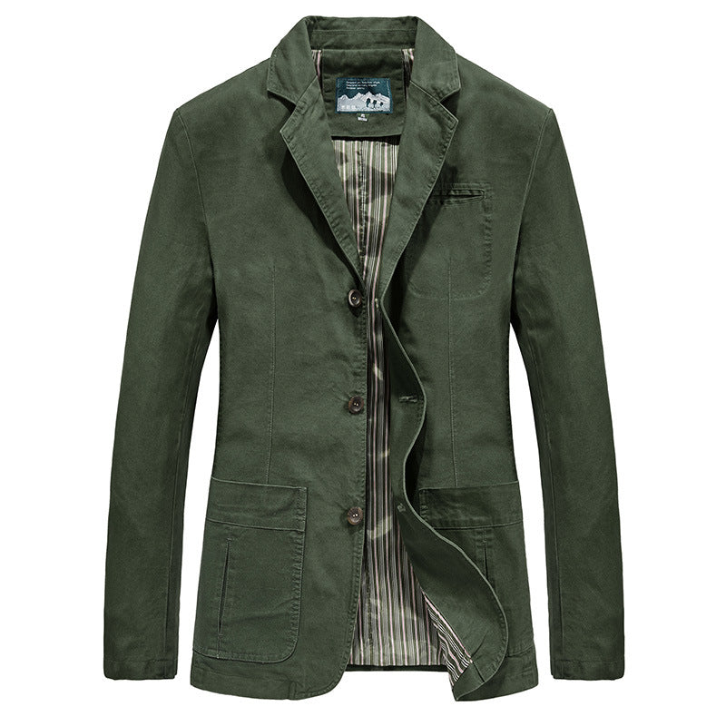 European and American Specially Designed for Spring & Fall Jackets for Men, Middle-Aged Suits, Pure Cotton Casual Small Suits, Large Size Men's Jackets, Men's Suits