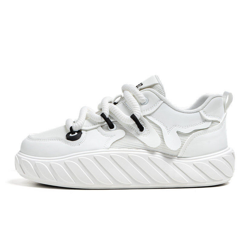 Men's niche fashion sneaker running shoes popcorn casual sneakers men's shoes thick-soled mesh height increasing daddy shoes