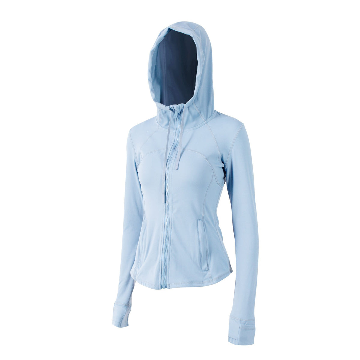 Autumn Yoga Clothing Hooded Fitness Hoodie Quick-drying Jacket Slim-fit Double-sided Scrusted Nylon Breathable Women's Sports Jacket