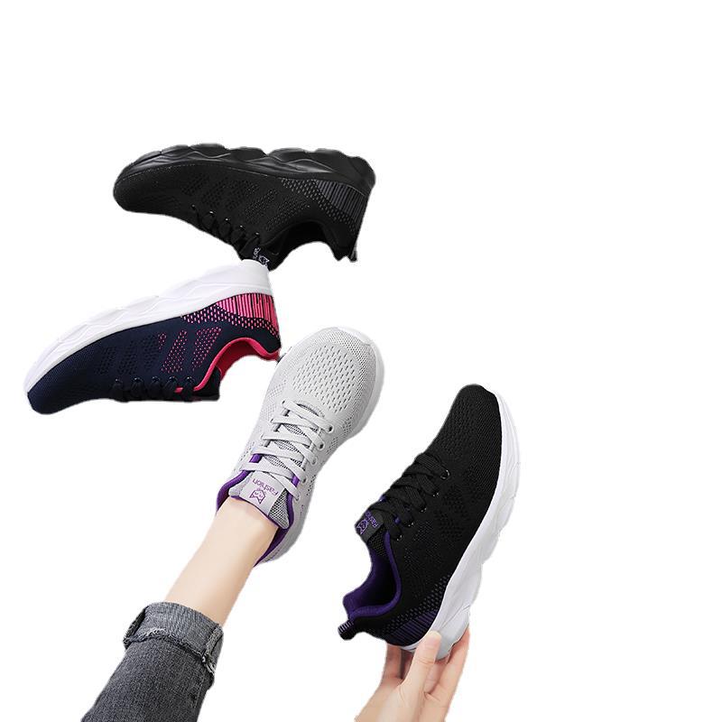 Sports Shoes for Women, Autumn Breathable Mesh, Middle-Aged and Elderly Mothers' Running Soft-Soled Walking Shoes for the Elderly