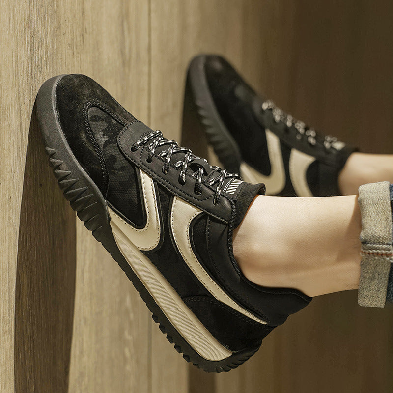 Men's Low-Top Retro Sneakers 2026 Spring New Fashion Sports Training Shoes Men's Soft-Soled Trendy Casual Shoes