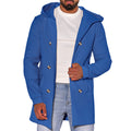 Independent Station Hot Selling 2024 Amazon Men's Hooded Double-breasted Casual Coat Woolen Coat Men's Coat Spring and Autumn