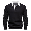 2024 Casual Sweatshirt New Trendy High-Quality Men's Sweatshirt Long-Sleeved Men's European Size Polo Collar Versatile Autum