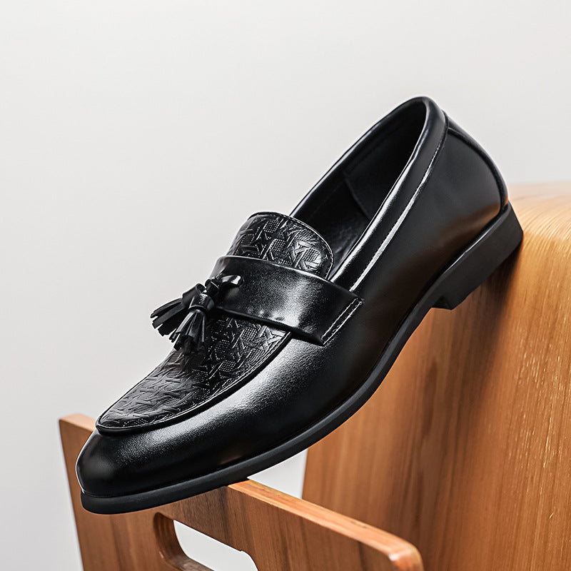 Men's Loafers Cross-border plus size New Style Leather Shoes Fashion British Men's Business Tassel Leather Shoes Slip-on Leather Shoes