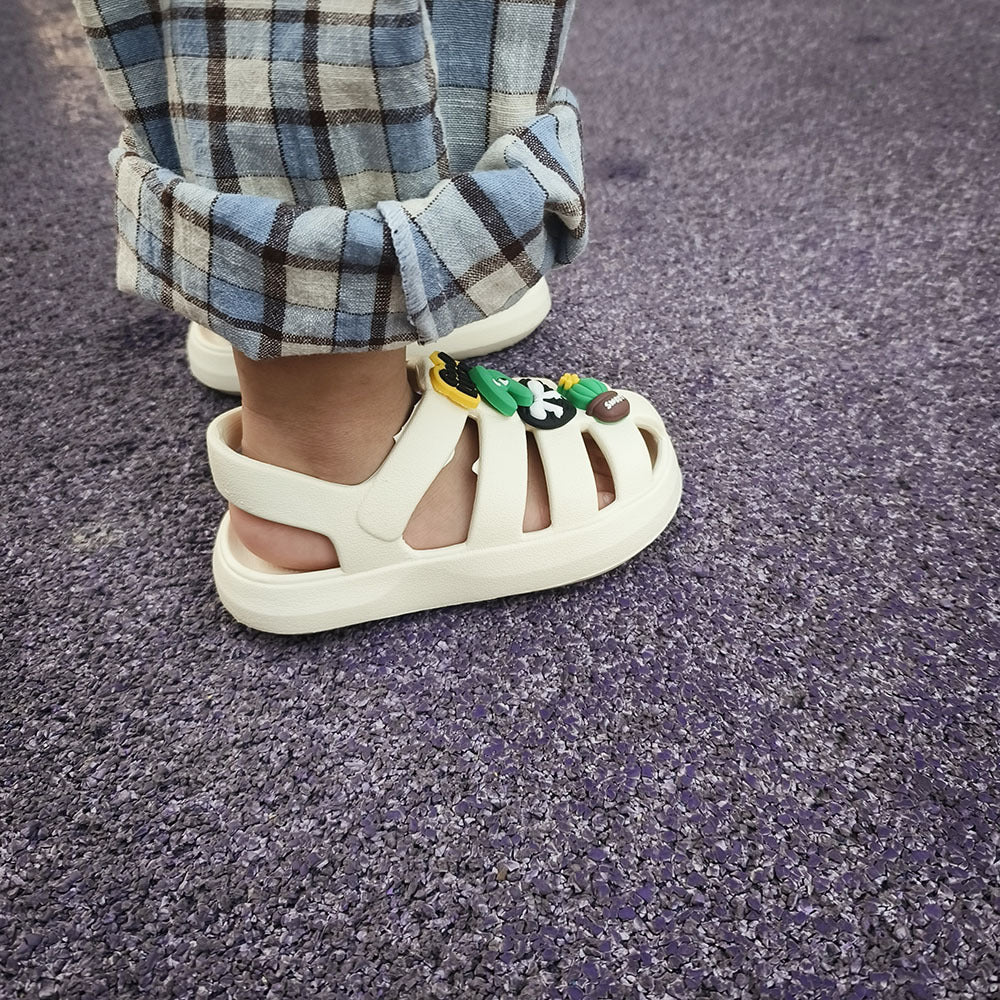 Children's Outwear Sandals 2025 New Girls' Sandals Non-slip Fashion Cute Beach Boys Wading Roman Shoes