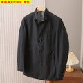 Middle-aged men's windbreaker spring and autumn thin stand collar single-breasted mid-length casual jacket coat men's F1808