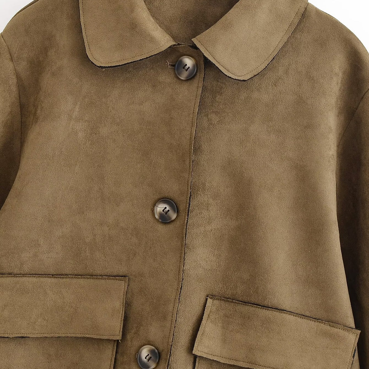 2025 New Autum Women's Clothing European and American Style Fashionable Simple Suede Jacket Jacket 4968224