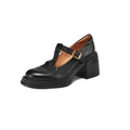 Washed Leather, Very Comfortable ~ New Soft Leather Shoes for Women, Thick Heels, Thick Soles, Mary Jane Shoes, Small Leather Shoes, French High Heels