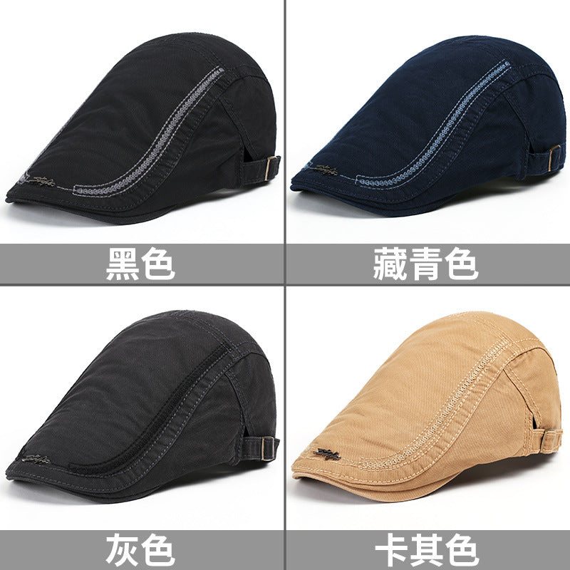 Hat Men's Spring and Summer Beret All-match Casual Sunscreen Hat Sun Hat Men's Fashionable Summer Cap Forward Hat