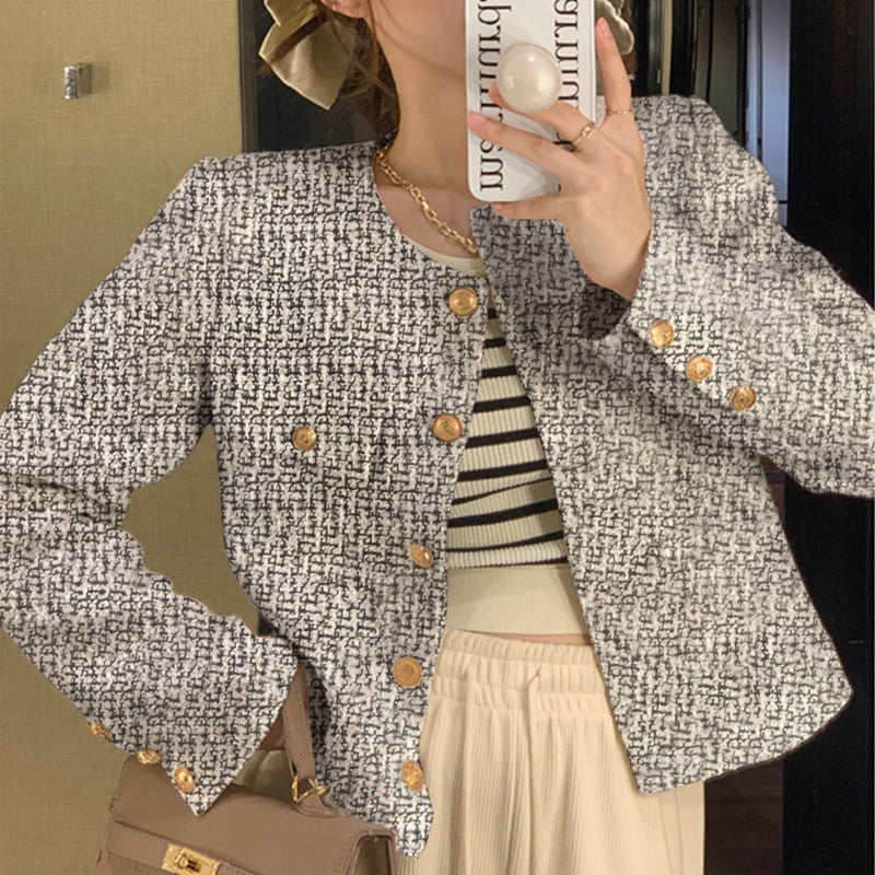 Short Small Fragrant Style Jacket for Women 2025 Spring & Fall New Style French High-End Street Style Versatile Tops for Women Trendy