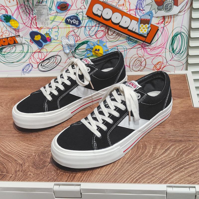 Autumn Retro Couple Sneakers New Breathable Canvas Shoes Men's Trendy Casual Shoes Men's Skateboard Shoes Men's - Clear