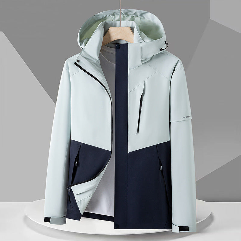 Cross-Border Spring and Autumn Jacket Casual Single-Layer Water-Repellent Outdoor Trendy Windproof Waterproof Loose Mountaineering Jacket Group Purchase