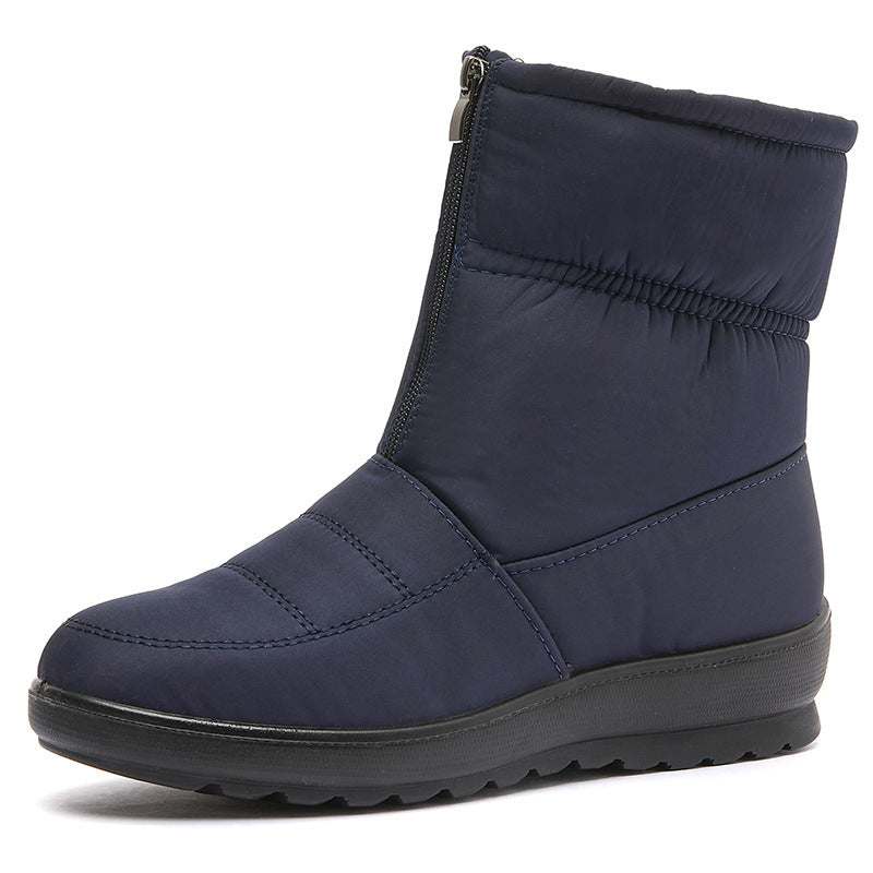 Women's Winter Snow Boots with Plush Lining, Waterproof Short Boots, Warm and Thickened, Cross-Border Women's Boots, Waterproof Large-Size Women's Shoes