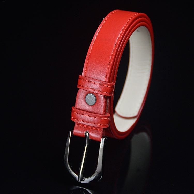 Trendy New Fashion Simple Versatile Children's Decorative Smooth Buckle Belt with Lychee Pattern, Wholesale from Manufacturer