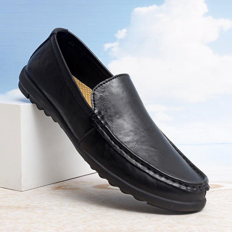 2026 Men's Trendy Loafers Slip-On Driving Shoes Autumn British Style Casual Leather Shoes Men's Internet Celebrity Shoes