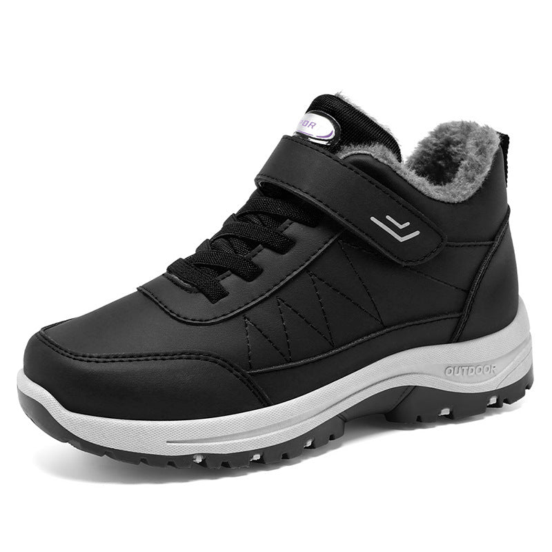 Shoes Men's Cotton Shoes Winter Thickened Velvet Outdoor Casual Snow Boots Velcro Walking Shoes Men's and Women's Same Style Dropshipping