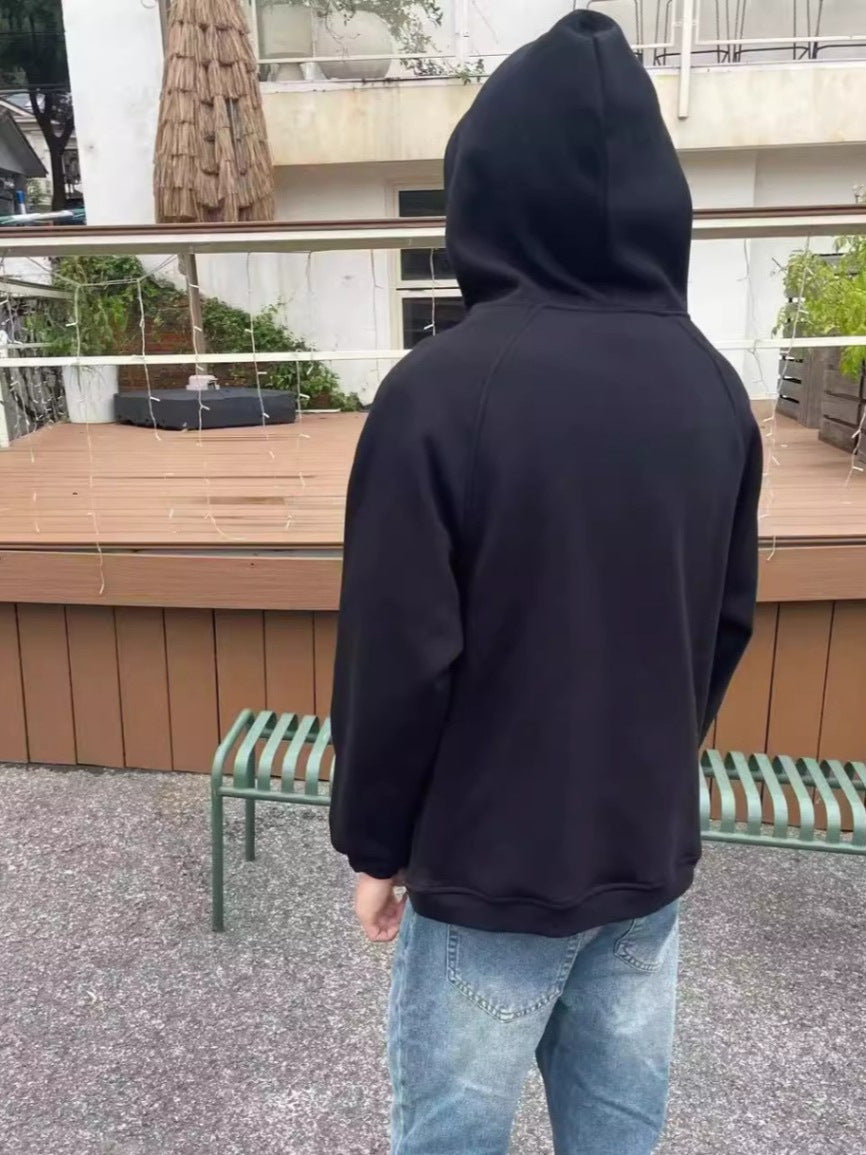 2024 American Heavy Hooded Sweater Men's Autumn Fashion Brand Casual Couple Hoodie High Street All-match Loose Jacket