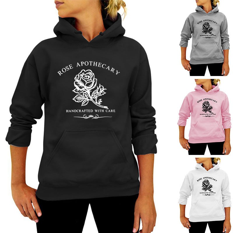 AliExpress Amazon ebay Best Selling Rose Apothecary Rose Printed Hoodie Autumn Winter Europe and America